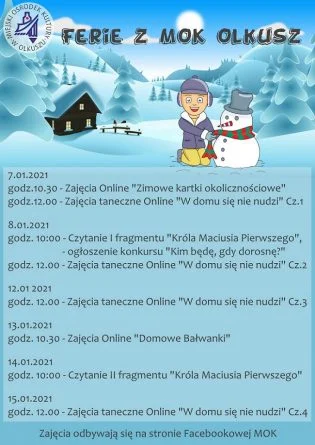 plakat ferie 2021 960x1357 300dpi - Jak spędzić ferie w Olkuszu?